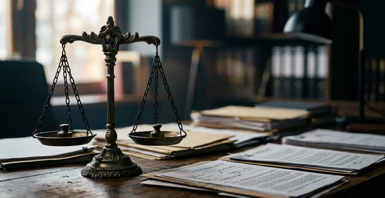 Balance de la justice et documents juridiques symbolisant les frais de justice et la condamnation aux dépens dans un litige locatif