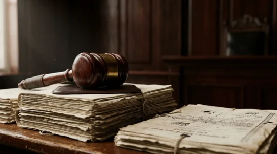 Représentation symbolique d'une procédure judiciaire en droit immobilier illustrant l'urgence et la rigueur procédurale