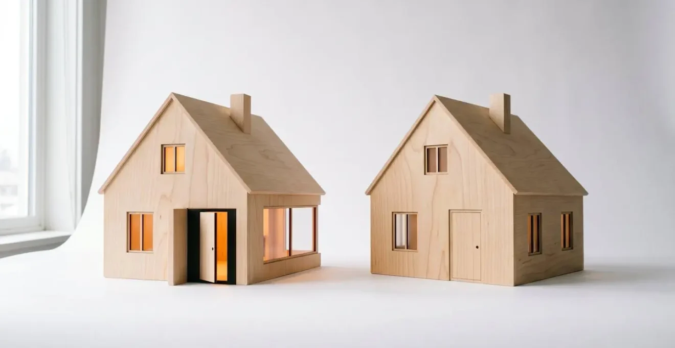 Illustration conceptuelle comparant la vente d'un bien libre versus occupé