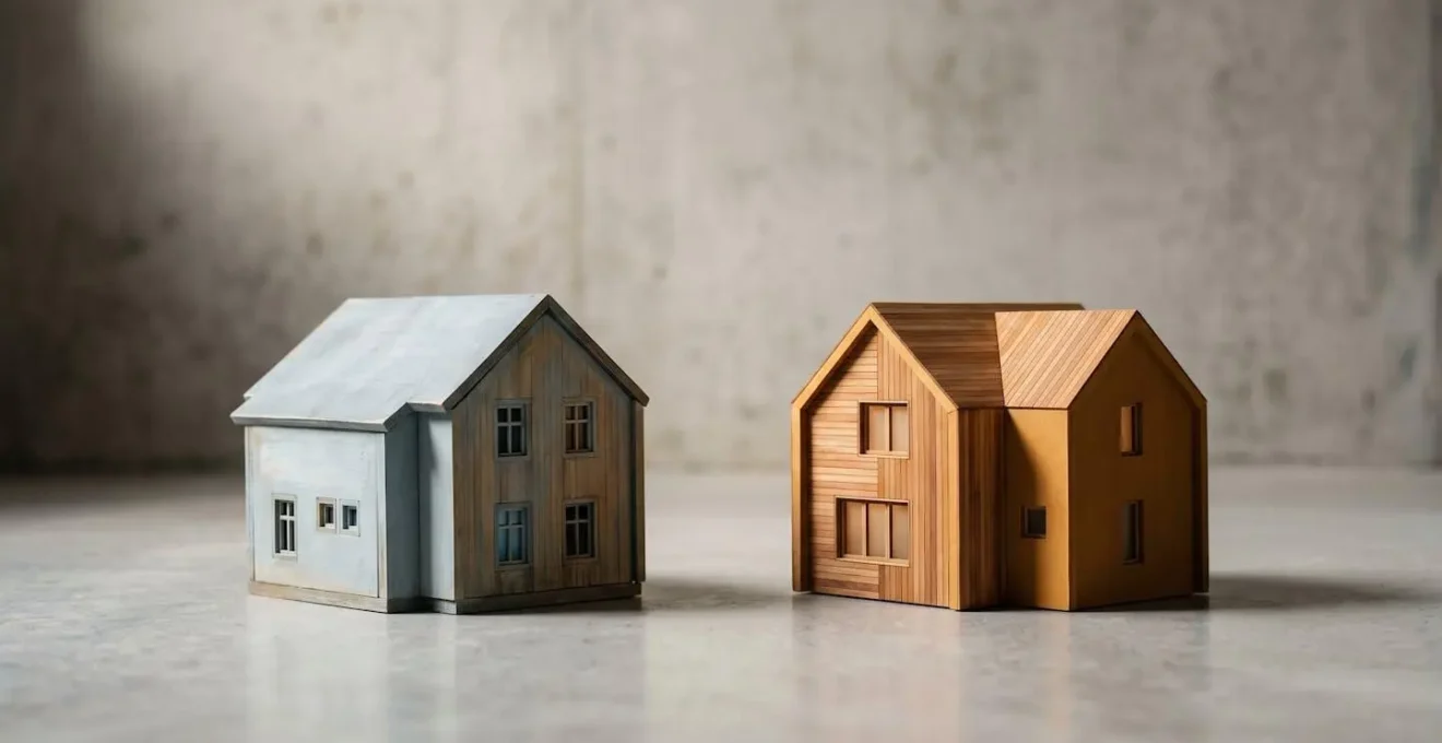 Représentation visuelle de la dévalorisation progressive d'un bien immobilier énergivore sur le marché